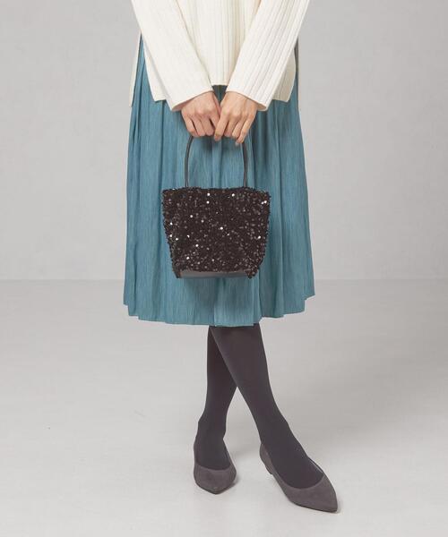 closet story（クローゼットストーリー）の「＜closet story（クローゼットストーリー）＞スパンコール 2WAY ミニトートバッグ（トートバッグ・レディース・ブラック/ダークグリーン/ベージュ・FREE）」の7枚目の写真