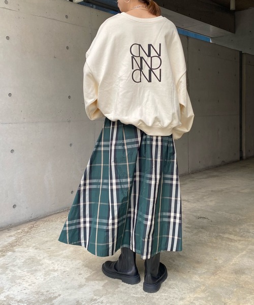 DouDou(ドゥドゥ)の「【WEB限定】チェックタックフレアスカート(スカート・レディース・カーキ/グリーン・FREE)」の21枚目の写真