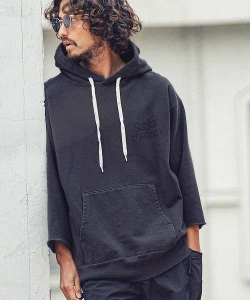 MARBLES(マーブルズ)の「MARBLES (マーブルズ)mpa2748-PIGMENT COLOR PARKA (SANTAMONICA) パーカー(パーカー・メンズ・チャコールグレー/トップグレー/ネイビー/サックスブルー/レッド・MEDIUM/X-LARGE/SMALL/LARGE)」の2枚目の写真