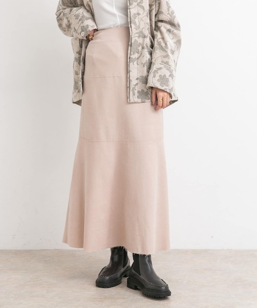 KBF（ケイビーエフ）の「カットオフ切替ロングスカート（スカート・レディース・ブラック/パープル系その他/ライトベージュ・ONE）」の21枚目の写真