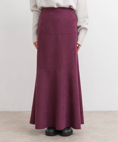 KBF（ケイビーエフ）の「カットオフ切替ロングスカート（スカート・レディース・ブラック/パープル系その他/ライトベージュ・ONE）」の15枚目の写真