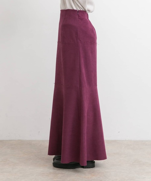 KBF（ケイビーエフ）の「カットオフ切替ロングスカート（スカート・レディース・ブラック/パープル系その他/ライトベージュ・ONE）」の14枚目の写真