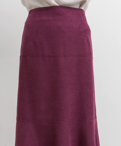 KBF（ケイビーエフ）の「カットオフ切替ロングスカート（スカート・レディース・ブラック/パープル系その他/ライトベージュ・ONE）」の11枚目の写真