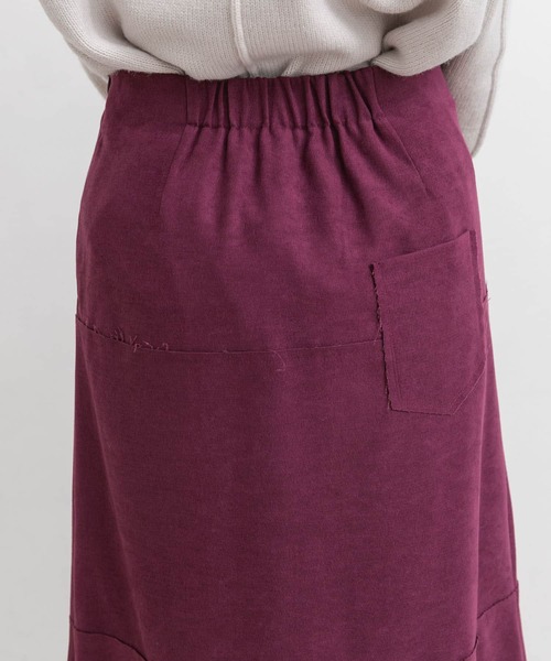 KBF（ケイビーエフ）の「カットオフ切替ロングスカート（スカート・レディース・ブラック/パープル系その他/ライトベージュ・ONE）」の8枚目の写真