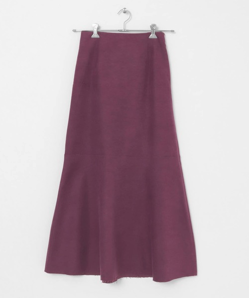 KBF（ケイビーエフ）の「カットオフ切替ロングスカート（スカート・レディース・ブラック/パープル系その他/ライトベージュ・ONE）」の7枚目の写真