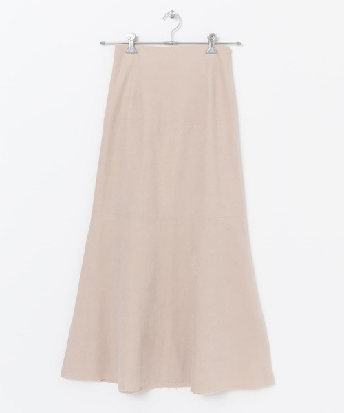 KBF（ケイビーエフ）の「カットオフ切替ロングスカート（スカート・レディース・ブラック/パープル系その他/ライトベージュ・ONE）」の5枚目の写真