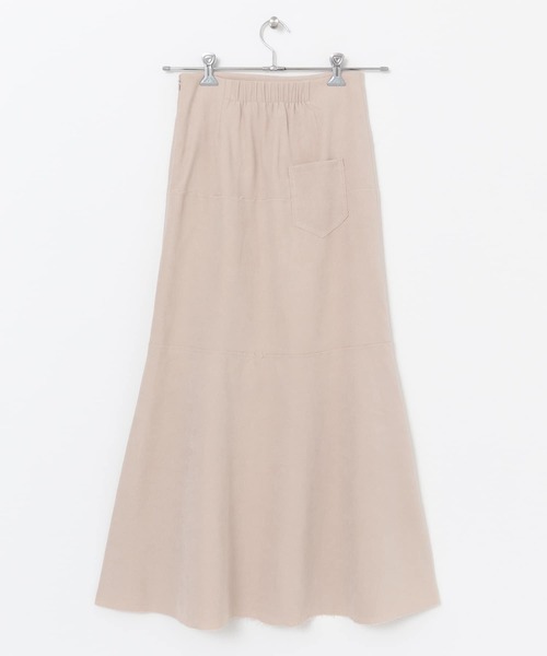 KBF（ケイビーエフ）の「カットオフ切替ロングスカート（スカート・レディース・ブラック/パープル系その他/ライトベージュ・ONE）」の4枚目の写真