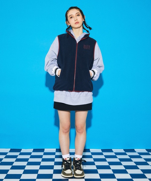 WHO'S WHO gallery（フーズフーギャラリー）の「【SLOPPY/スロッピー】フリースパイピングベスト（ベスト・レディース・アイボリー/ブルー/ネイビー/ブラック・FREE）」の8枚目の写真