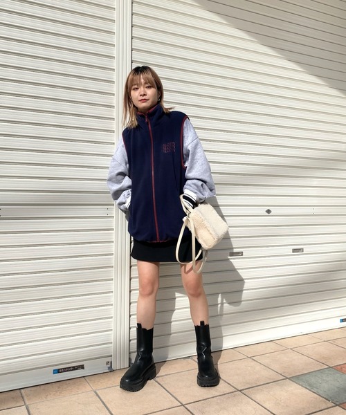 WHO'S WHO gallery（フーズフーギャラリー）の「【SLOPPY/スロッピー】フリースパイピングベスト（ベスト・レディース・アイボリー/ブルー/ネイビー/ブラック・FREE）」の13枚目の写真