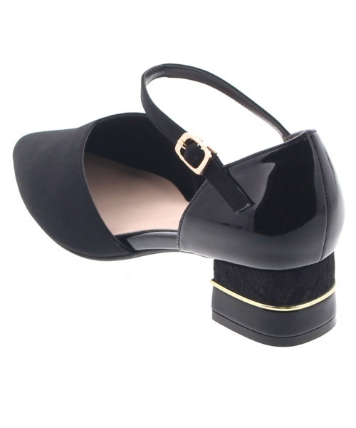 JELLY BEANS(ジェリービーンズ)の「コンビヒールセパレートパンプス<ふわさら>(204-52800)JELLY BEANS(ジェリービーンズ)(パンプス・レディース・ブラック/グリーン/グレイッシュベージュ/パープル・23/24/25/22/25.5/22.5/23.5/24.5/21.5)」の9枚目の写真