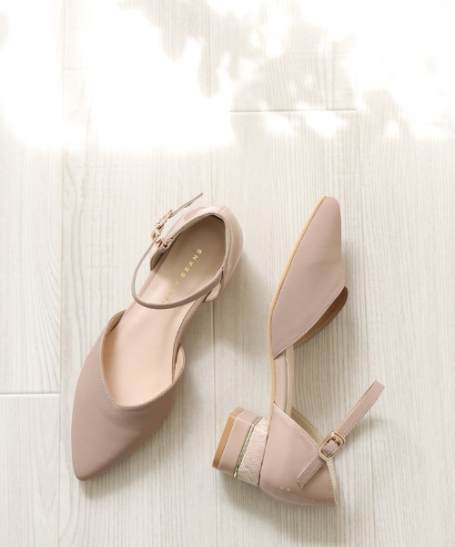 JELLY BEANS(ジェリービーンズ)の「コンビヒールセパレートパンプス<ふわさら>(204-52800)JELLY BEANS(ジェリービーンズ)(パンプス・レディース・ブラック/グリーン/グレイッシュベージュ/パープル・23/24/25/22/25.5/22.5/23.5/24.5/21.5)」の21枚目の写真