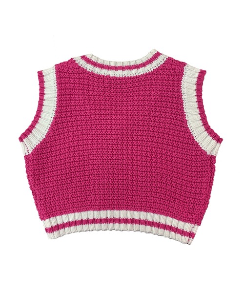 Avvenente(アベネンテ)の「【Avvenente】バイカラーミニニットベスト(ベスト・レディース・ブラック/オレンジ/ピンク・FREE)」の22枚目の写真