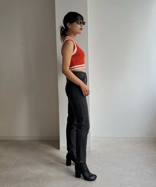 Avvenente(アベネンテ)の「【Avvenente】バイカラーミニニットベスト(ベスト・レディース・ブラック/オレンジ/ピンク・FREE)」の19枚目の写真