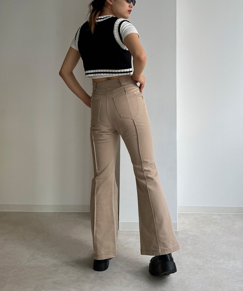 Avvenente(アベネンテ)の「【Avvenente】バイカラーミニニットベスト(ベスト・レディース・ブラック/オレンジ/ピンク・FREE)」の8枚目の写真