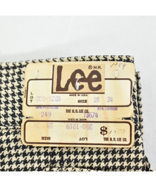 Lee（リー）の「【ヴィンテージ古着】70's Lee/リー 200 ブーツカットフレア チェックパンツ USA製 デッドストック！（その他パンツ・メンズ・ブラック・27inch）」の9枚目の写真
