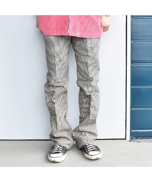 Lee（リー）の「【ヴィンテージ古着】70's Lee/リー 200 ブーツカットフレア チェックパンツ USA製 デッドストック！（その他パンツ・メンズ・ブラック・27inch）」の3枚目の写真