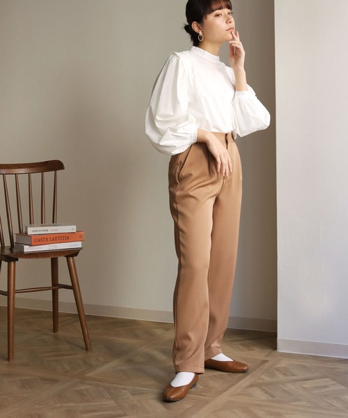 HER CLOSET(ハークローゼット)の「【shemoshelly】ボリュームスリーブコットンブラウス(シャツ/ブラウス・レディース・ブラック/ブラウン/オフホワイト/オレンジ/ブルー/ライトグリーン・M)」の14枚目の写真