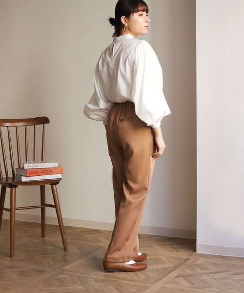 HER CLOSET(ハークローゼット)の「【shemoshelly】ボリュームスリーブコットンブラウス(シャツ/ブラウス・レディース・ブラック/ブラウン/オフホワイト/オレンジ/ブルー/ライトグリーン・M)」の15枚目の写真