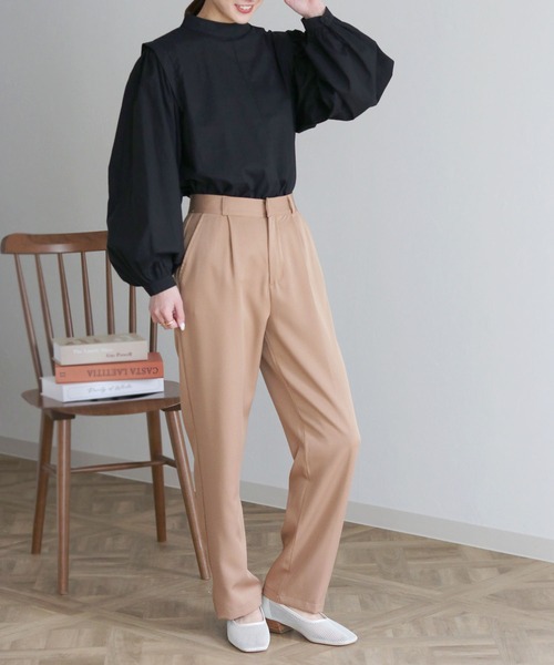 HER CLOSET(ハークローゼット)の「【shemoshelly】ボリュームスリーブコットンブラウス(シャツ/ブラウス・レディース・ブラック/ブラウン/オフホワイト/オレンジ/ブルー/ライトグリーン・M)」の19枚目の写真