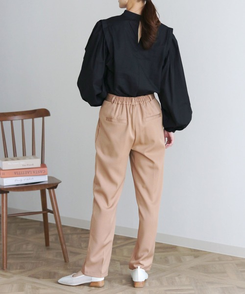 HER CLOSET(ハークローゼット)の「【shemoshelly】ボリュームスリーブコットンブラウス(シャツ/ブラウス・レディース・ブラック/ブラウン/オフホワイト/オレンジ/ブルー/ライトグリーン・M)」の21枚目の写真