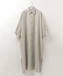 yuw | フリルスリーブシャツワンピース 273385(ワンピース)