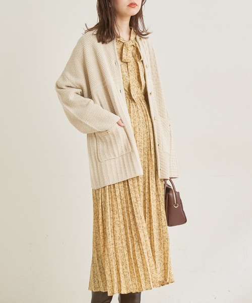 Web限定カラー有り コレ1枚でコーデが決まるお上品ボータイプリーツワンピース ワンピース Natural Couture ナチュラルクチュール のファッション通販 Zozotown