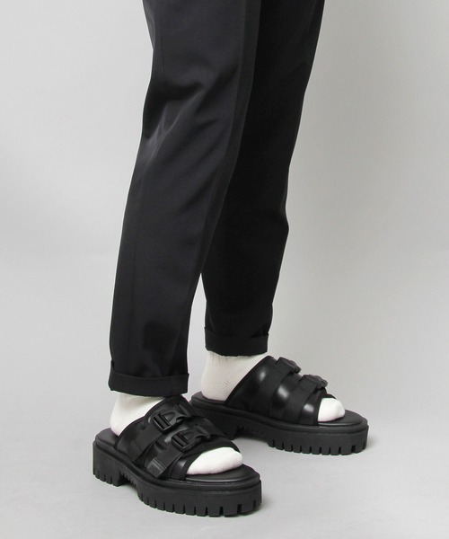 glabella(グラベラ)の「超厚底 タンクソール ダブルストラップ フェイクレザー スライドサンダル(サンダル・メンズ・ブラック・S/M/L)」の17枚目の写真