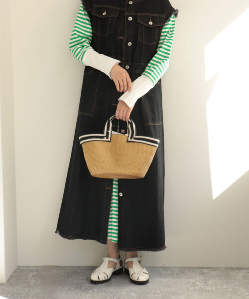 fredy emue（フレディエミュ）の「コンビハンドルブレードバッグ（トートバッグ・レディース・ベージュ/ブラック・FREE）」の15枚目の写真