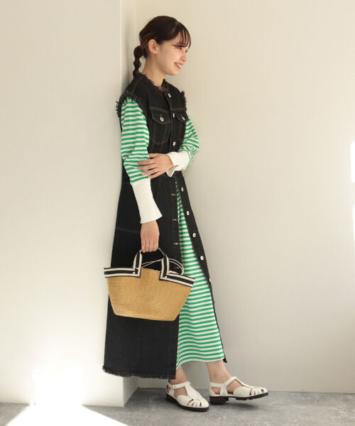 fredy emue（フレディエミュ）の「コンビハンドルブレードバッグ（トートバッグ・レディース・ベージュ/ブラック・FREE）」の3枚目の写真