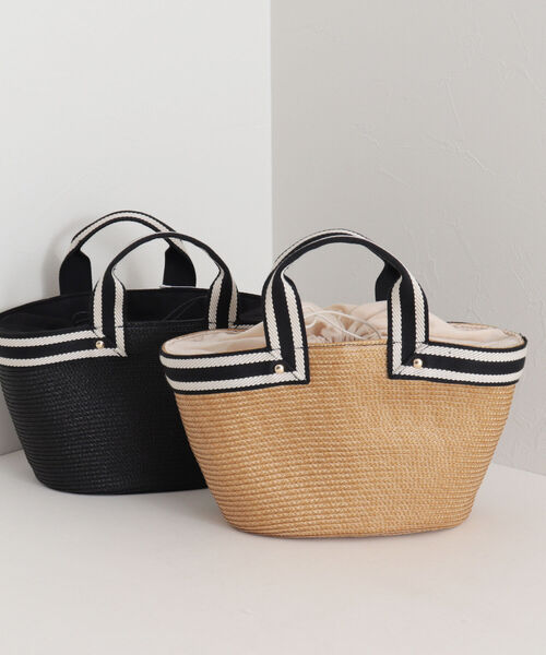 fredy emue（フレディエミュ）の「コンビハンドルブレードバッグ（トートバッグ・レディース・ベージュ/ブラック・FREE）」の4枚目の写真