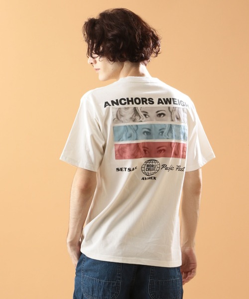 AVIREX（アヴィレックス）の「ガールズ アイ パッチ Tシャツ/GIRLS EYE PATCH T-SHIRT / アヴィレックス / AVIREX（Tシャツ/カットソー・メンズ・ブラック/サックスブルー/ホワイト/ベージュ・X-LARGE/XX-LARGE/LARGE/MEDIUM）」の2枚目の写真