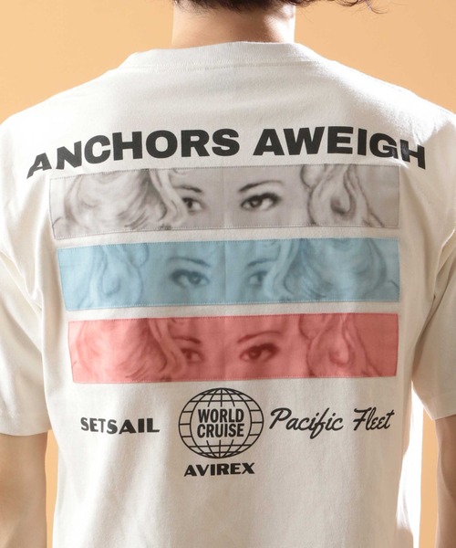 AVIREX（アヴィレックス）の「ガールズ アイ パッチ Tシャツ/GIRLS EYE PATCH T-SHIRT / アヴィレックス / AVIREX（Tシャツ/カットソー・メンズ・ブラック/サックスブルー/ホワイト/ベージュ・X-LARGE/XX-LARGE/LARGE/MEDIUM）」の16枚目の写真