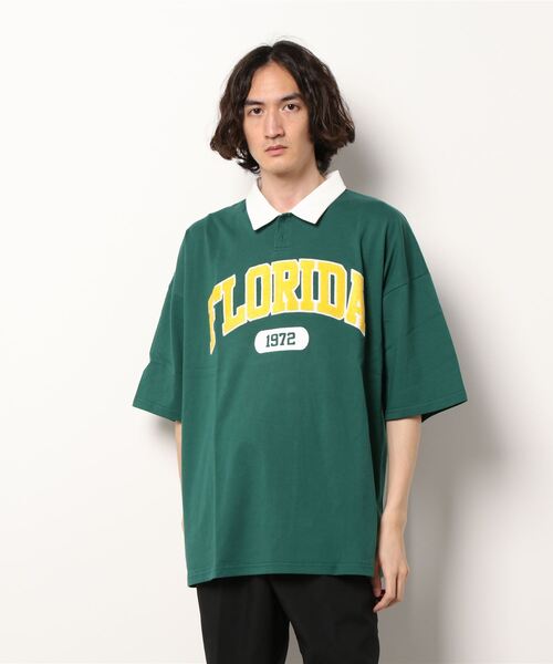 ＪＵＧＬＡＮＳ（ユグランス）の「【RINGS】サラガカレッジポロシャツ（ポロシャツ・メンズ・グリーン/ホワイト/ブルー・M/L）」の3枚目の写真