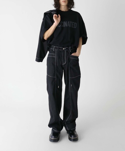 minsobi(ミンソビ)の「DENIM トラッカージャケット(デニムジャケット・メンズ・ブラック・FREE)」の2枚目の写真