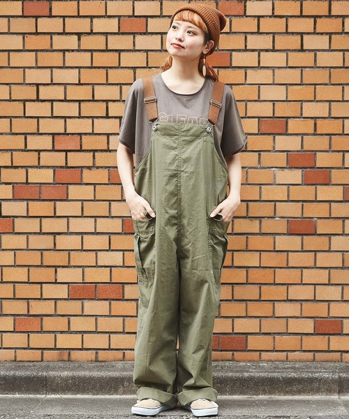 CUBE SUGAR（キューブシュガー）の「綿ナイロンサロペットパンツ