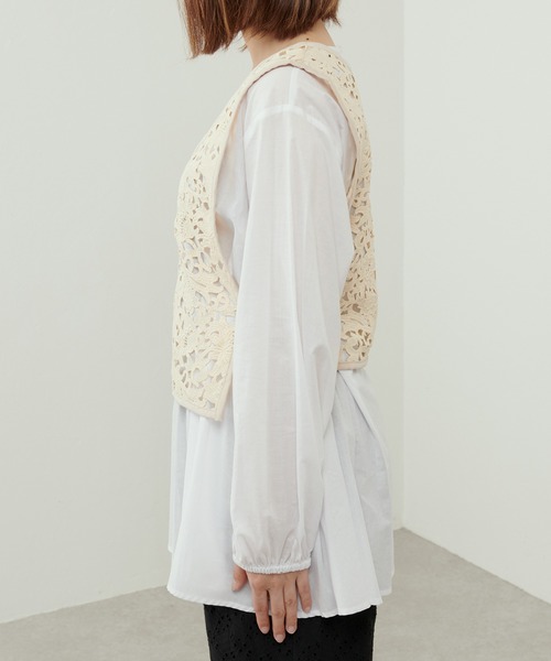 Lui's（ルイス）の「レースジレセットブラウス（シャツ/ブラウス・レディース・キナリ/イエロー/ブラック・FREE）」の8枚目の写真