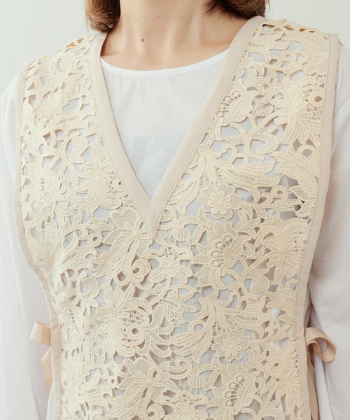 Lui's（ルイス）の「レースジレセットブラウス（シャツ/ブラウス・レディース・キナリ/イエロー/ブラック・FREE）」の11枚目の写真