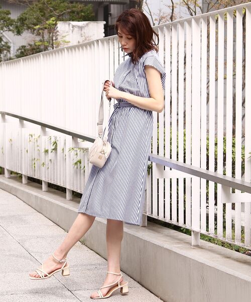 SOUP（スープ）の「◆TCブロードストライプシャツワンピース（ワンピース・レディース・ホワイト系5/ブルー系3・11/15 /13/09/07）」の5枚目の写真