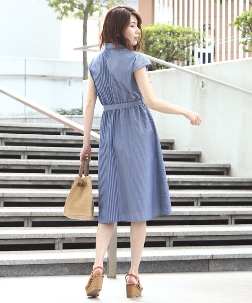 SOUP（スープ）の「◆TCブロードストライプシャツワンピース（ワンピース・レディース・ホワイト系5/ブルー系3・11/15 /13/09/07）」の9枚目の写真