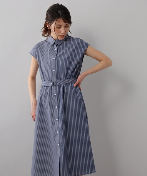 SOUP（スープ）の「◆TCブロードストライプシャツワンピース（ワンピース・レディース・ホワイト系5/ブルー系3・11/15 /13/09/07）」の14枚目の写真