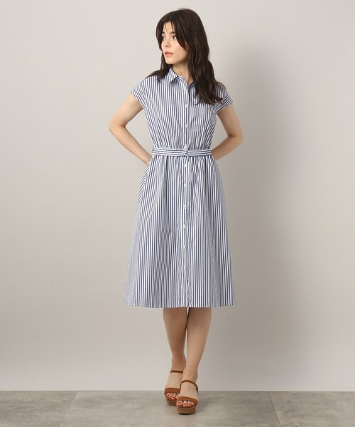 SOUP（スープ）の「◆TCブロードストライプシャツワンピース（ワンピース・レディース・ホワイト系5/ブルー系3・11/15 /13/09/07）」の19枚目の写真
