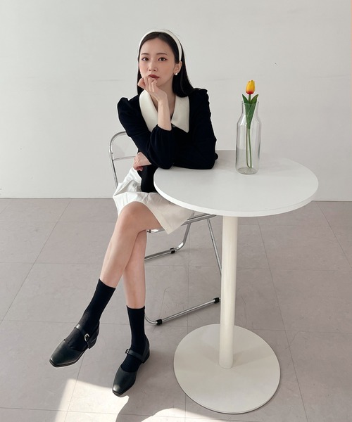 by muni:r（バイ ムニール）の「ローライズミニプリーツスカート（スカート・レディース・ホワイト/ブラック/ベージュ・SMALL/MEDIUM）」の12枚目の写真