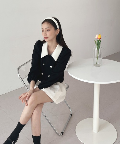 by muni:r（バイ ムニール）の「ローライズミニプリーツスカート（スカート・レディース・ホワイト/ブラック/ベージュ・SMALL/MEDIUM）」の19枚目の写真