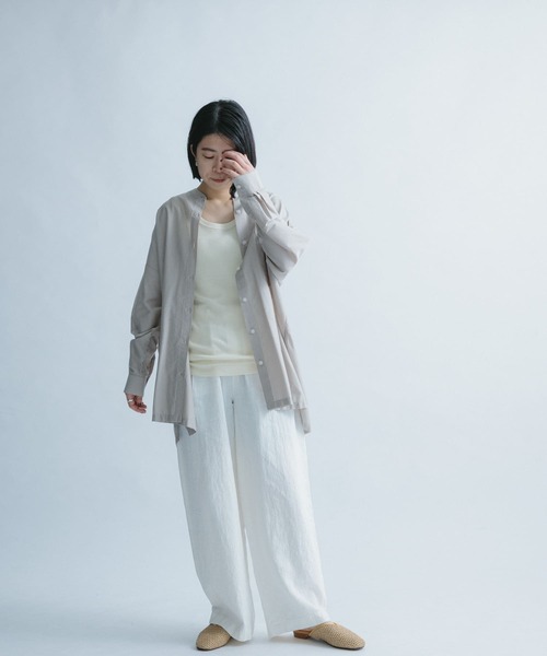 FORK&SPOON（フォークアンドスプーン）の「FORK&SPOON　ストライプアウトフィットシャツ（シャツ/ブラウス・レディース・ブルー/ベージュ系その他・ONE）」の7枚目の写真