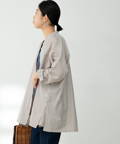 FORK&SPOON（フォークアンドスプーン）の「FORK&SPOON　ストライプアウトフィットシャツ（シャツ/ブラウス・レディース・ブルー/ベージュ系その他・ONE）」の12枚目の写真