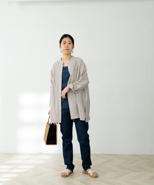 FORK&SPOON（フォークアンドスプーン）の「FORK&SPOON　ストライプアウトフィットシャツ（シャツ/ブラウス・レディース・ブルー/ベージュ系その他・ONE）」の14枚目の写真