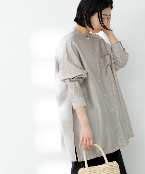 FORK&SPOON（フォークアンドスプーン）の「FORK&SPOON　ストライプアウトフィットシャツ（シャツ/ブラウス・レディース・ブルー/ベージュ系その他・ONE）」の17枚目の写真