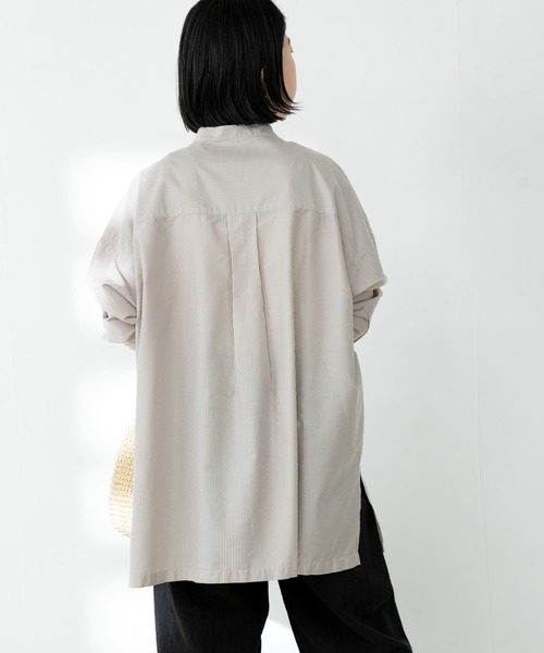 FORK&SPOON（フォークアンドスプーン）の「FORK&SPOON　ストライプアウトフィットシャツ（シャツ/ブラウス・レディース・ブルー/ベージュ系その他・ONE）」の18枚目の写真