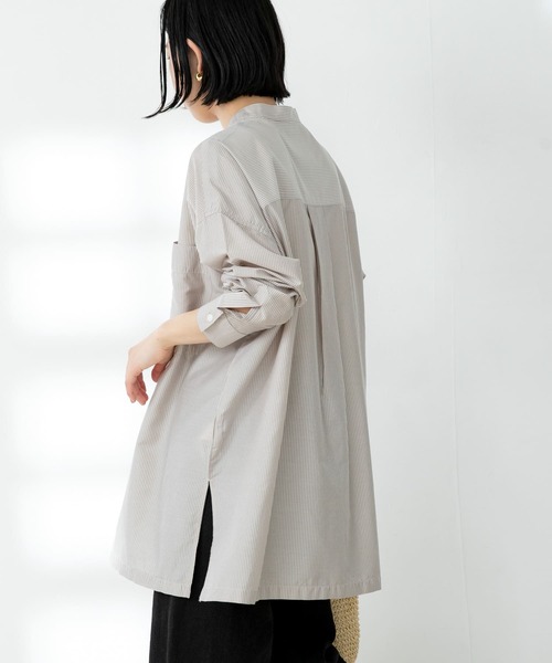 FORK&SPOON（フォークアンドスプーン）の「FORK&SPOON　ストライプアウトフィットシャツ（シャツ/ブラウス・レディース・ブルー/ベージュ系その他・ONE）」の19枚目の写真