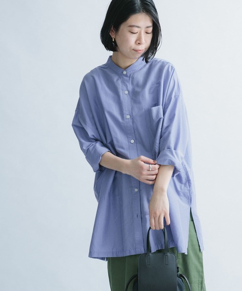 FORK&SPOON（フォークアンドスプーン）の「FORK&SPOON　ストライプアウトフィットシャツ（シャツ/ブラウス・レディース・ブルー/ベージュ系その他・ONE）」の22枚目の写真